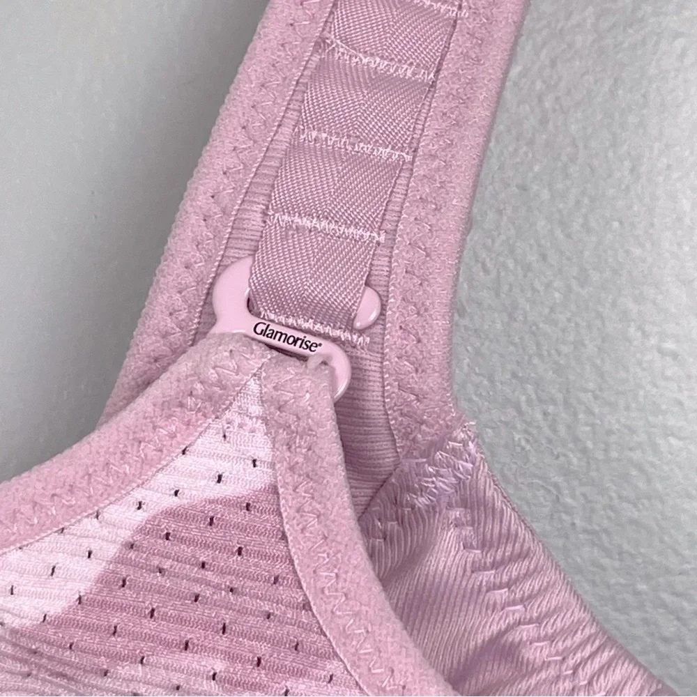 Glamorize pink camo print Custom Control Sports Bra, 36B.